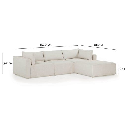 Hangover - Outdoor Modular Sectional - Cream - R&R Furniture Gallery (Fountain Valley, CA)