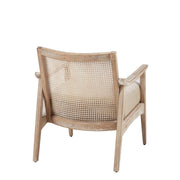 Chair With Cane Inset Back And Upholstered Seat - Light Brown - R&R Furniture Gallery (Fountain Valley, CA)