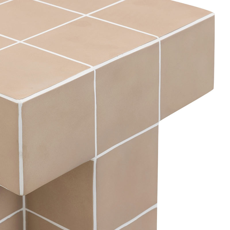 Alma - Tile Concrete Indoor/Outdoor Side Table - R&R Furniture Gallery (Fountain Valley, CA)