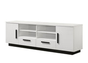 Matilda - TV Stand With Drawers - White Finish - R&R Furniture Gallery (Fountain Valley, CA)