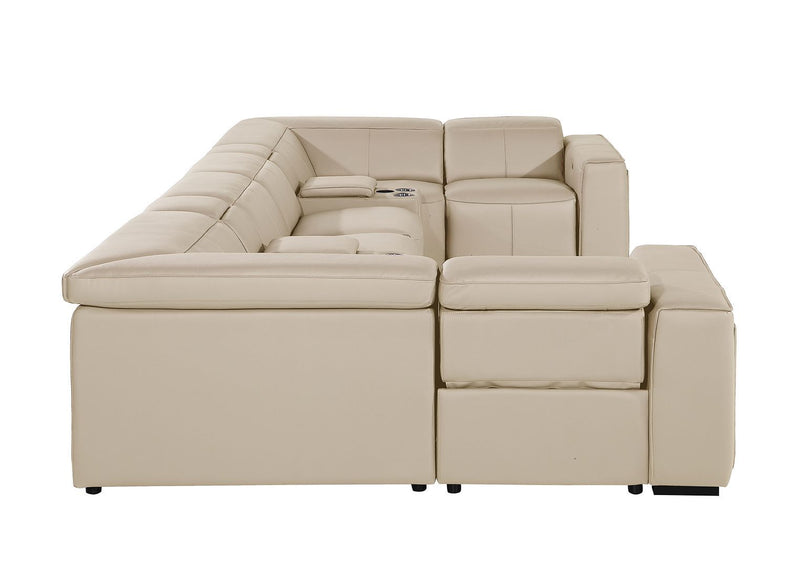 1224 - 8-Piece U-Shaped Sectional Sofa In With 4 Power Recliners & Power Headrest