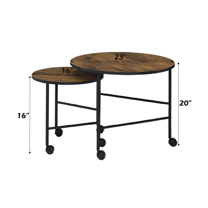 Oblis - Nesting Table Set - Vintage Oak - R&R Furniture Gallery (Fountain Valley, CA)