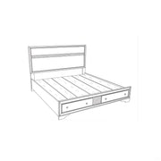 Madrid - Queen Bed With Storage Drawers And Nickel Handles - Black - R&R Furniture Gallery (Fountain Valley, CA)