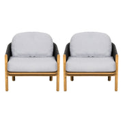 Grotta - Outdoor Wood Club Chair (Set of 2) - R&R Furniture Gallery (Fountain Valley, CA)