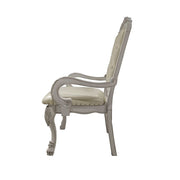 Dresden - Synthetic Leather Arm Chair (Set of 2) - Bone White - R&R Furniture Gallery (Fountain Valley, CA)