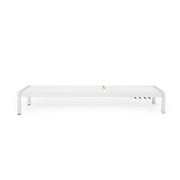 Noble House outdoor patio chaise lounge with five adjustable reclining positions, featuring cushioned seat and sleek design.