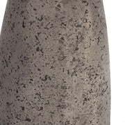 Classic Home Collins outdoor accent end table with a round metal top and decorative base, ideal for patio or garden use.