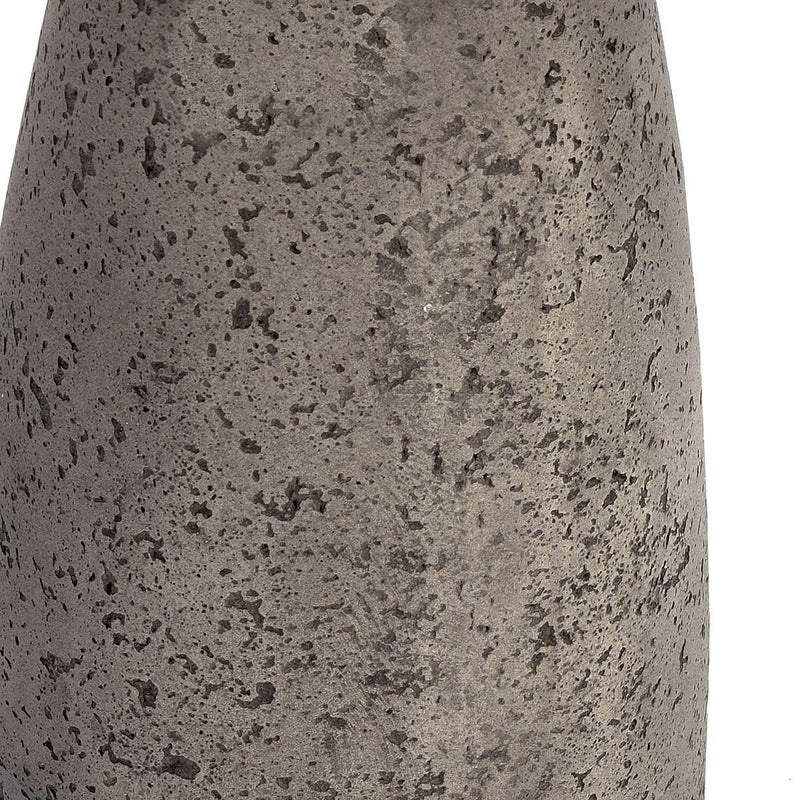 Classic Home Collins outdoor accent end table with a round metal top and decorative base, ideal for patio or garden use.