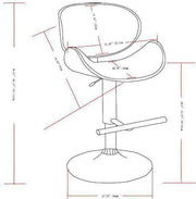 Marana - Handcrafted Bentwood Adjustable Swivel Bar Stool - R&R Furniture Gallery (Fountain Valley, CA)