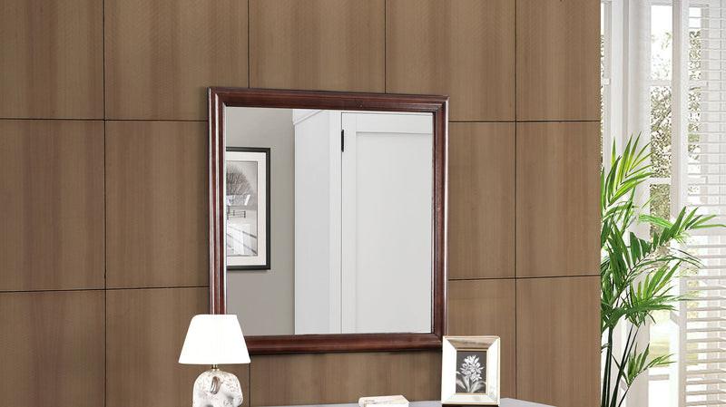 Elegant traditional wall mirror by Glory Furniture with a classic frame, suitable for any space and wall decor.