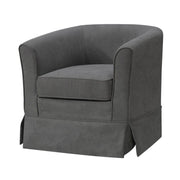 Tucker - Woven Fabric Swivel Barrel Chair - R&R Furniture Gallery (Fountain Valley, CA)