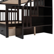 Stairway Bunk Bed With Storage And Guard Rail For Bedroom - R&R Furniture Gallery (Fountain Valley, CA)