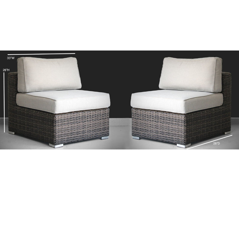 Minnesota - Armless Patio Chairs (Set of 2) - R&R Furniture Gallery (Fountain Valley, CA)