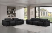 2679 - Genuine Leather Reclining Set (Sofa And Loveseat With 5 Power Recliners) - R&R Furniture Gallery (Fountain Valley, CA)