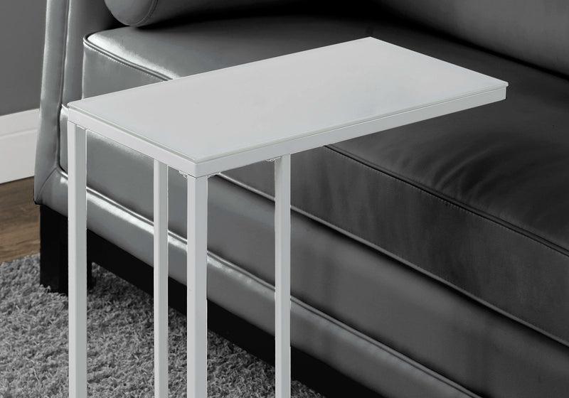 Accent Table, C - Shaped, Tempered Glass, Stylish Design Contemporary & Modern - R&R Furniture Gallery (Fountain Valley, CA)