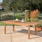 Wilson - Expandable Dining Table With Slat Design - Teak Acacia Wood - R&R Furniture Gallery (Fountain Valley, CA)