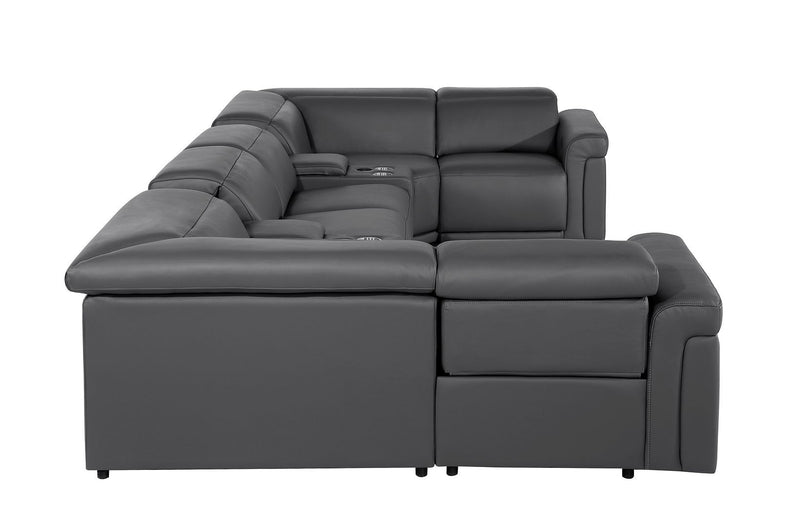 1126 - 8-Piece U-Shaped Sectional Sofa In With 2 Power Recliners & Power Headrests