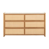 Paige - 6-Drawer Dresser - Natural Oak - R&R Furniture Gallery (Fountain Valley, CA)