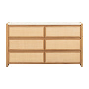 Paige - 6-Drawer Dresser - Natural Oak - R&R Furniture Gallery (Fountain Valley, CA)