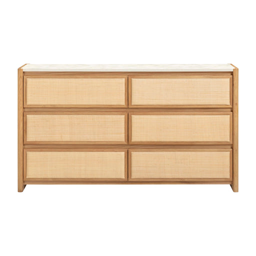 Paige - 6-Drawer Dresser - Natural Oak - R&R Furniture Gallery (Fountain Valley, CA)
