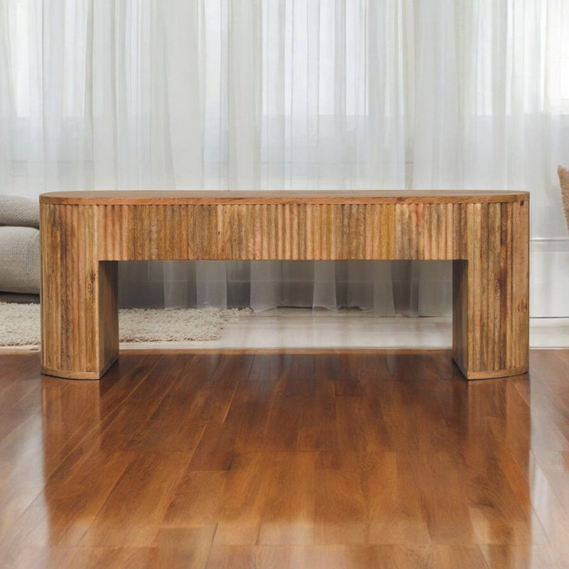 Soba - Straight Media Unit - Oak - R&R Furniture Gallery (Fountain Valley, CA)