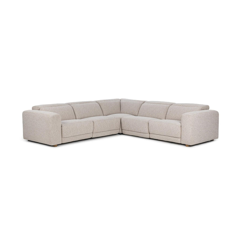Classic Home Knoxville power recliner sectional with plush fabric and multiple reclining seats, modern design for comfortable lounging.