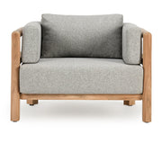 Aston - Outdoor Accent Chair - Natural / Gray - R&R Furniture Gallery (Fountain Valley, CA)