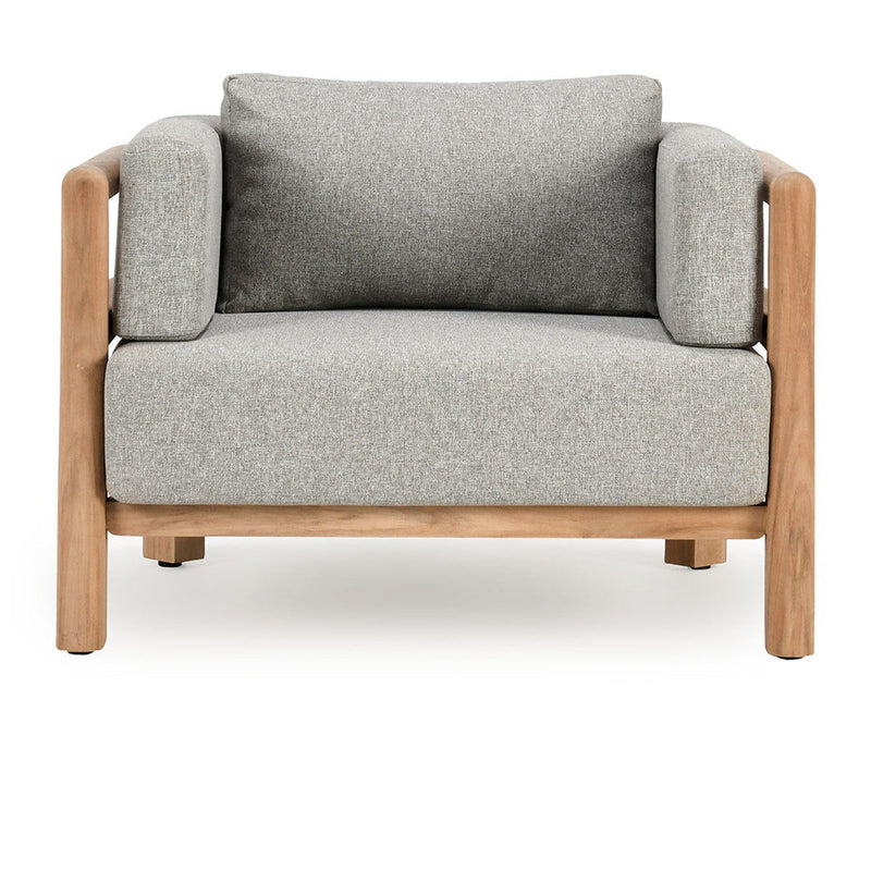 Aston - Outdoor Accent Chair - Natural / Gray - R&R Furniture Gallery (Fountain Valley, CA)