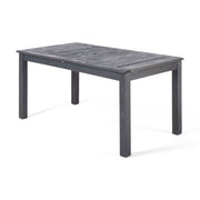Outdoor expandable dining table with square legs by Noble House, featuring a sleek design and sturdy construction for outdoor dining.