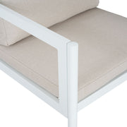 Pair of Noble House all-weather outdoor dining chairs in a set, featuring durable weather-resistant design for outdoor dining.