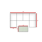 Wicker Sectional Sofa With Cushions And Table - R&R Furniture Gallery (Fountain Valley, CA)