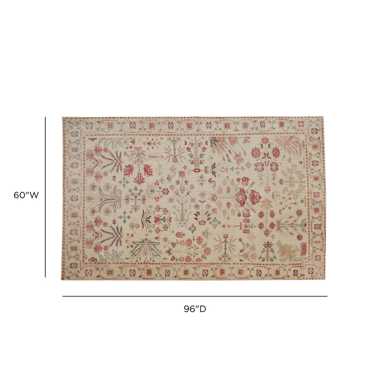 Jardin - 5' x 8' Hand Woven Wool Area Rug - Brown