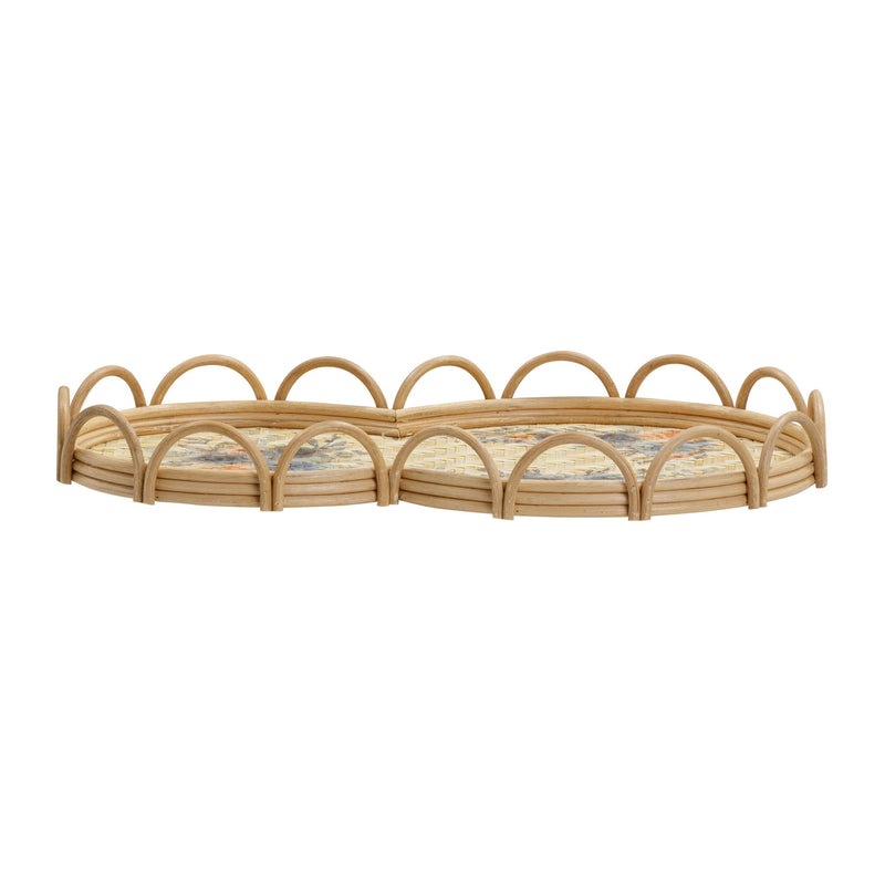 Corey - Figure Eight Bamboo Tray - Multi - R&R Furniture Gallery (Fountain Valley, CA)