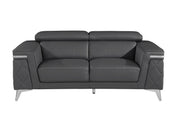 1140 - Top Grain Italian Leather Loveseat - R&R Furniture Gallery (Fountain Valley, CA)