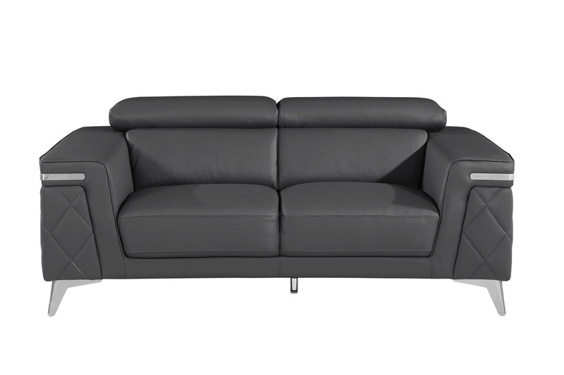 1140 - Top Grain Italian Leather Loveseat - R&R Furniture Gallery (Fountain Valley, CA)
