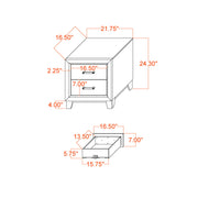 Soluto - Nightstand - Gray / Black - R&R Furniture Gallery (Fountain Valley, CA)