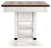 Valebeck - Rect Dining Room Counter Table With Wine Rack - R&R Furniture Gallery (Fountain Valley, CA)