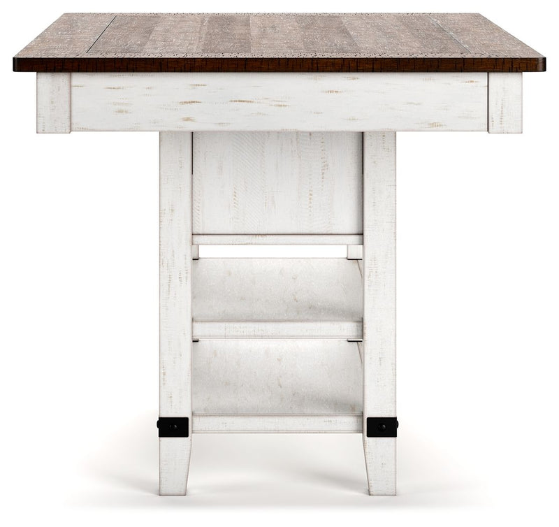 Valebeck - Rect Dining Room Counter Table With Wine Rack - R&R Furniture Gallery (Fountain Valley, CA)