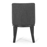 Set of two Noble House modern dining chairs with durable fabric upholstery and sturdy wooden frames on a clean dining room background.