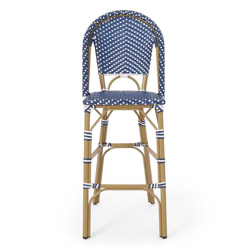 Outdoor Pe Rattan French Barstool Set - R&R Furniture Gallery (Fountain Valley, CA)