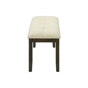 Bench, Rectangular, Hallway, Upholstered, Transitional - Cream - R&R Furniture Gallery (Fountain Valley, CA)