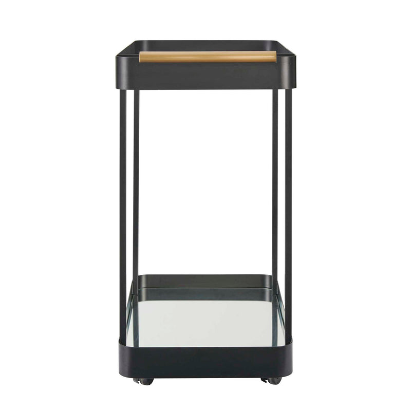 Vesper - Iron Bar Cart - Black / Brass