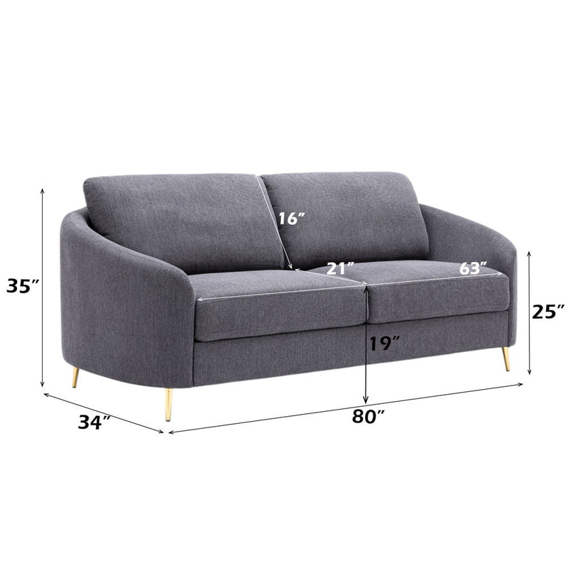 Yuina - Sofa - Gray Linen - R&R Furniture Gallery (Fountain Valley, CA)