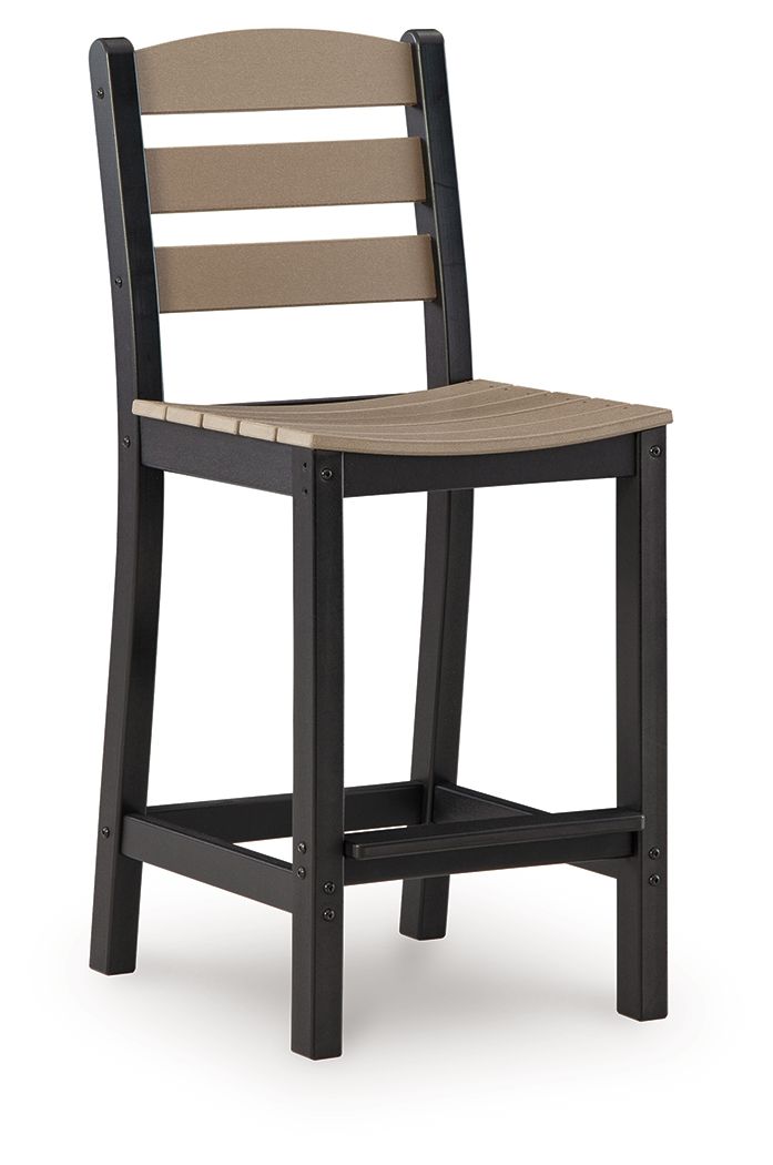 Shoreline Beach - Outdoor Counter Table And 2 Barstools (Set of 3) - Black / Beige - R&R Furniture Gallery (Fountain Valley, CA)