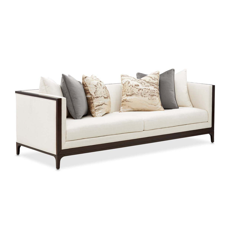 Belmont Place - Sofa - Cream / Espresso - R&R Furniture Gallery (Fountain Valley, CA)