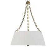 Uttermost Andalucia 4-Light Drum Pendant in gold and white, featuring contemporary design with four drum-shaped shades hanging from a sleek fixture.