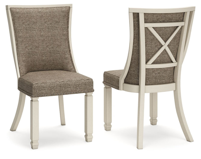 Bolanburg - Dining UPH Side Chair (Set of 2) - Lattice Back - Brown / Beige - R&R Furniture Gallery (Fountain Valley, CA)