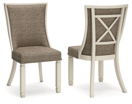 Bolanburg - Dining UPH Side Chair (Set of 2) - Lattice Back - Brown / Beige - R&R Furniture Gallery (Fountain Valley, CA)