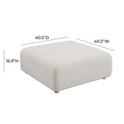 Hangover - Boucle Ottoman - Cream - R&R Furniture Gallery (Fountain Valley, CA)