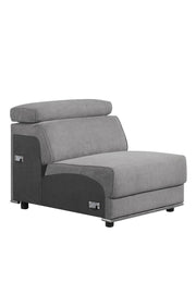 Alwin - Modular Armless Chair - Dark Gray Fabric - R&R Furniture Gallery (Fountain Valley, CA)